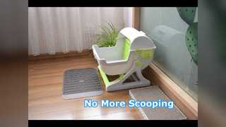 Factory Direct Sales of Semi-Automatic Self-Cleaning Cat Litter Box, Large Cat Toilet, Semi-Enclosed